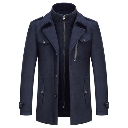 Men's British Premium Thick Double-Layer Wool Coat