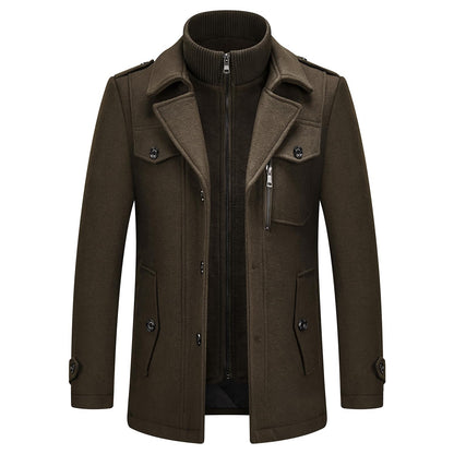 Men's British Premium Thick Double-Layer Wool Coat