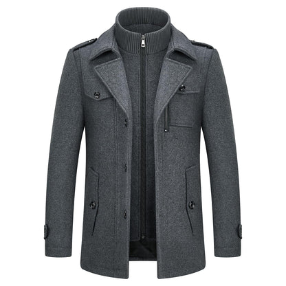 Men's British Premium Thick Double-Layer Wool Coat