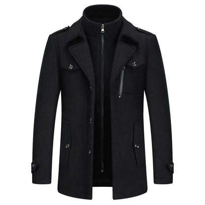 Men's British Premium Thick Double-Layer Wool Coat